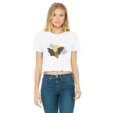 Bat Classic Women's Cropped Raw Edge T-Shirt