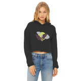Bat Ladies Cropped Raw Edge Hoodie
