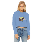 Bat Ladies Cropped Raw Edge Hoodie