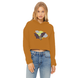 Bat Ladies Cropped Raw Edge Hoodie