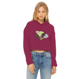 Bat Ladies Cropped Raw Edge Hoodie