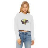 Bat Ladies Cropped Raw Edge Hoodie