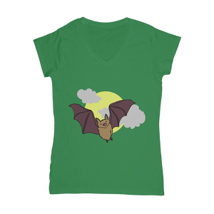 Bat Classic Women's V-Neck T-Shirt