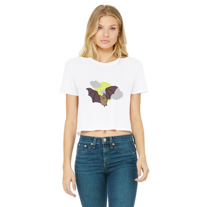 Bat Classic Women's Cropped Raw Edge T-Shirt