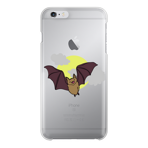 Bat Back Printed Transparent Hard Phone Case