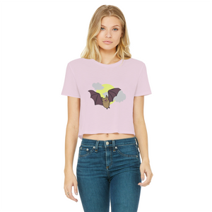 Bat Classic Women's Cropped Raw Edge T-Shirt