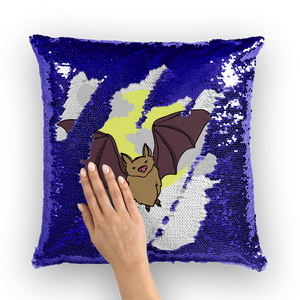 Bat Sequin Cushion Cover
