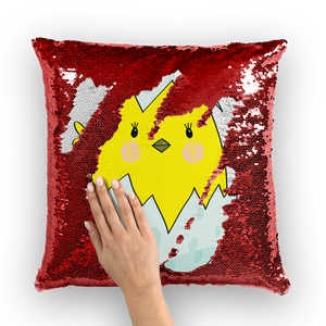 Easter Chicken Sequin Cushion Cover