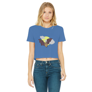 Bat Classic Women's Cropped Raw Edge T-Shirt