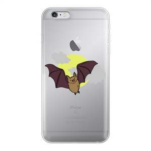 Bat Back Printed Transparent Soft Phone Case