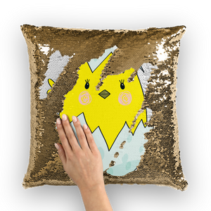 Easter Chicken Sequin Cushion Cover