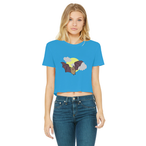 Bat Classic Women's Cropped Raw Edge T-Shirt