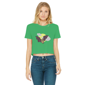 Bat Classic Women's Cropped Raw Edge T-Shirt