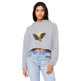 Bat Unisex Cropped Raw Edge Boyfriend Hoodie