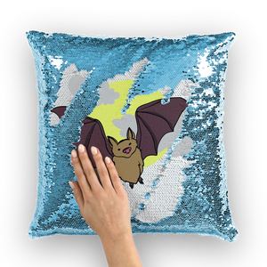 Bat Sequin Cushion Cover