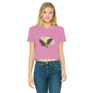 Bat Classic Women's Cropped Raw Edge T-Shirt