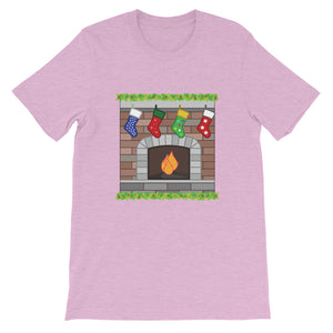 Christmas Fireplace - Short-Sleeve Unisex T-Shirt