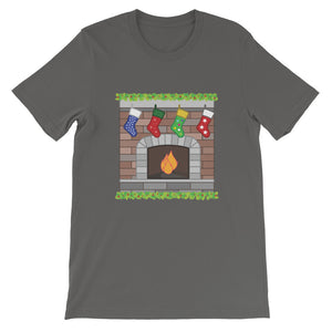 Christmas Fireplace - Short-Sleeve Unisex T-Shirt