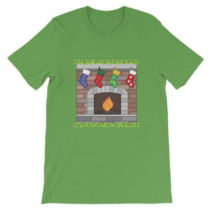 Christmas Fireplace - Short-Sleeve Unisex T-Shirt