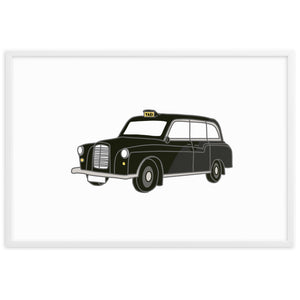 London Taxi - Framed matte paper poster