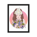 Flower Girl 1 - Framed matte paper poster