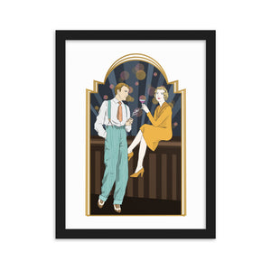 Art Deco Couple - Framed matte paper poster