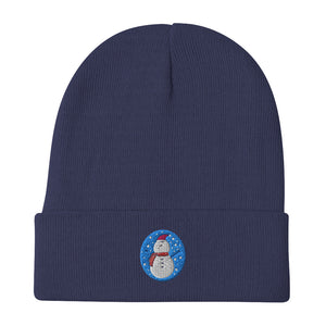 Snowman - Embroidered Beanie