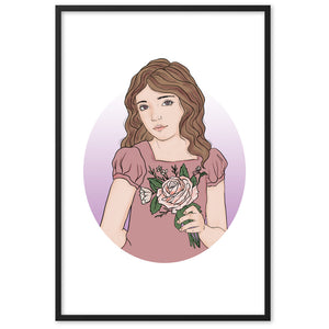 Flower Girl 3 - Framed matte paper poster