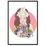 Flower Girl 1 - Framed matte paper poster