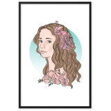 Flower Girl 4 - Framed matte paper poster